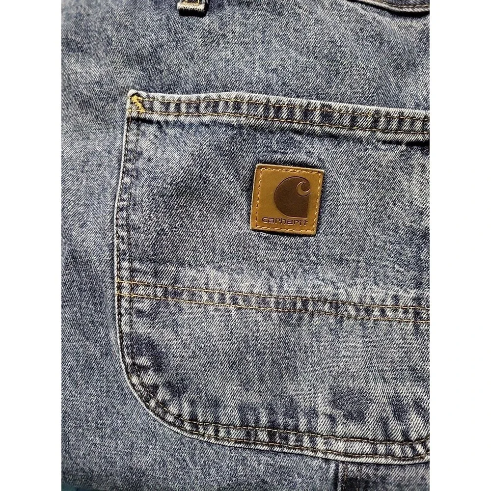 Carhartt Mens Blue Jeans Size 44 X 30-RN 14806 Original Dungaree Fit
